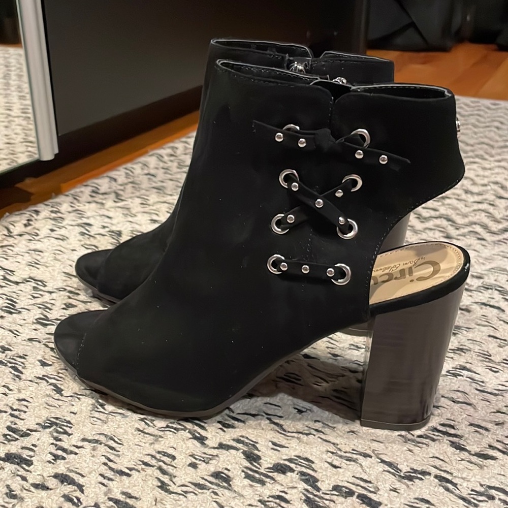 Black Lace up Booties